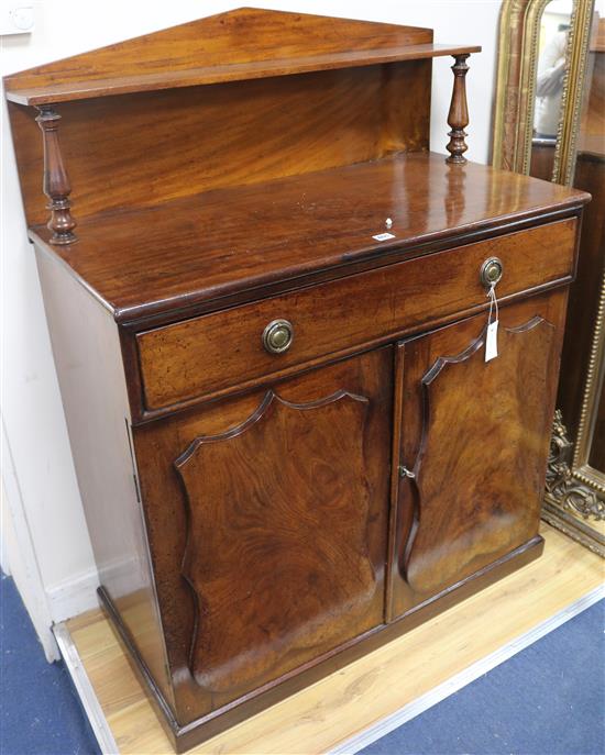 A Victorian mahogany chiffonier, W.93cm